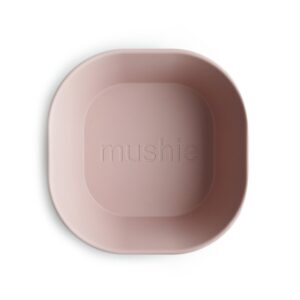 Mushie hranatá miska Blush 2 ks