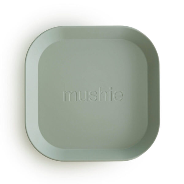 Mushie hranatý tanier Sage 2 ks