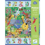 DJECO Obrovské puzzle – Od 1 do 10 v džungli