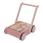 Little Dutch Vozíček s kockami Pink Flowers