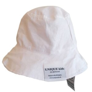 Bavlnený klobúk biely Unique kids