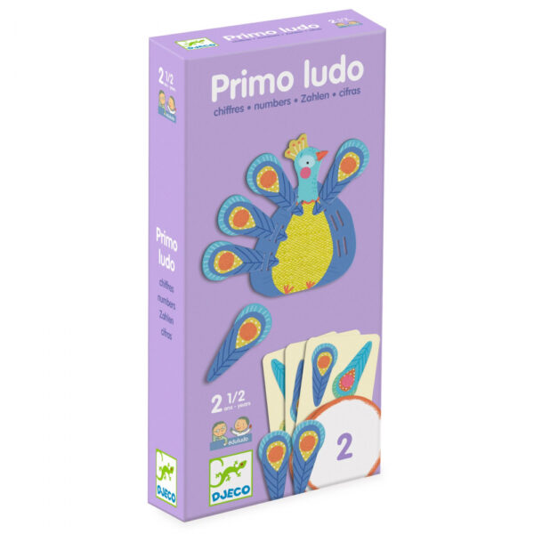 DJECO Primo Ludo Čísla: počítanie do 3; 2 varianty hry (edukačné hry Eduludo)