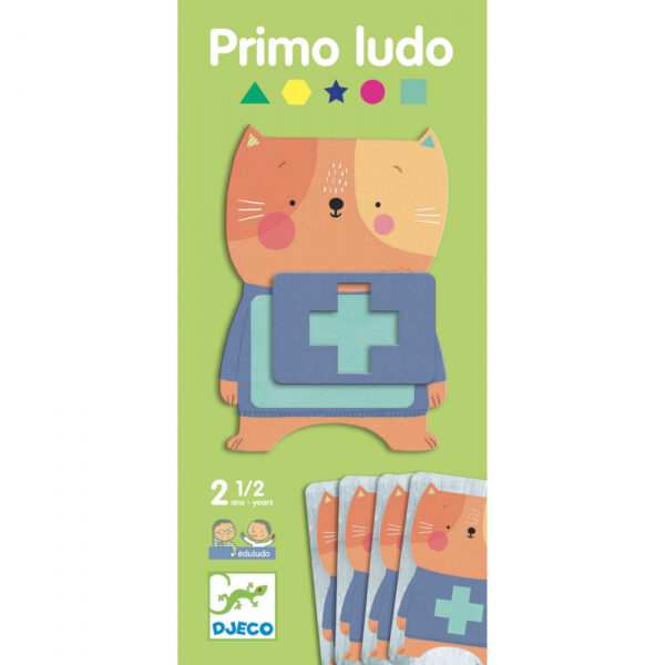 DJECO Primo Ludo Tvary: rozpoznávanie tvarov; 2 varianty hry (edukačné hry Eduludo)