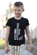 Tričko s krátkym rukávom UNIQUE kids čierne