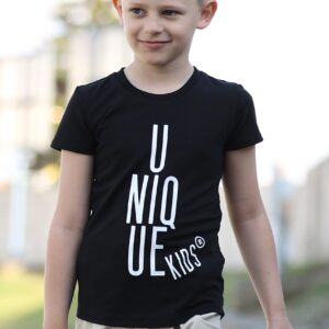 Tričko s krátkym rukávom UNIQUE kids čierne