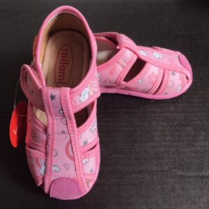 Papuče Milami ružové vzor dúha