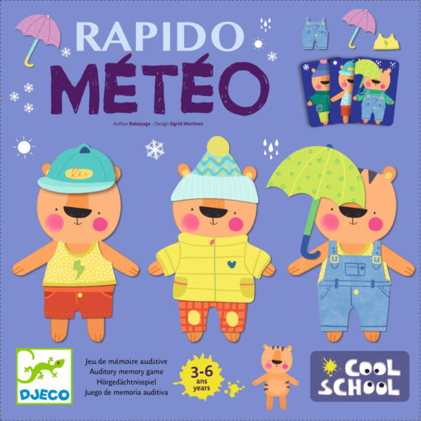 Rapido Meteo: stolová hra, edukačná, na sluchovú pamäť (Cool School Skvelá škola)