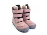 D.D. Step - dievčenské zimné topánky ružové so striebornými motýlikmi