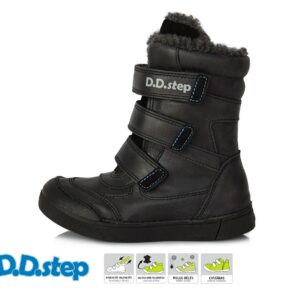 D.D. Step - chlapčenské zimné topánky zateplené čierne