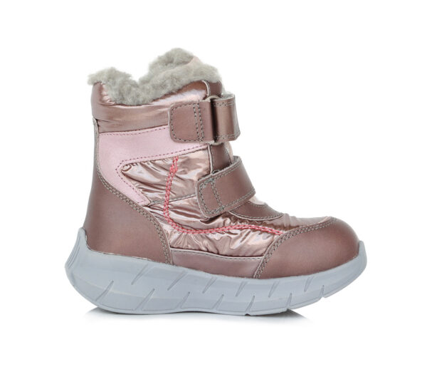 D.D. Step - dievčenské zimné topánky zateplené nepremokavé bronze