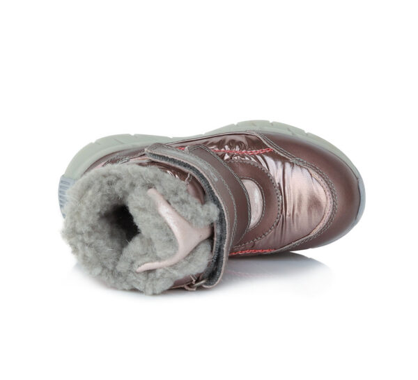 D.D. Step - dievčenské zimné topánky zateplené nepremokavé bronze