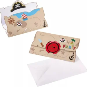 Djeco Pozvánky s obálkami Piráti 8 ks – Hračky od 3 do 6 rokov pre deti z e-shopu Naša Bublinka Martin | detský ob...