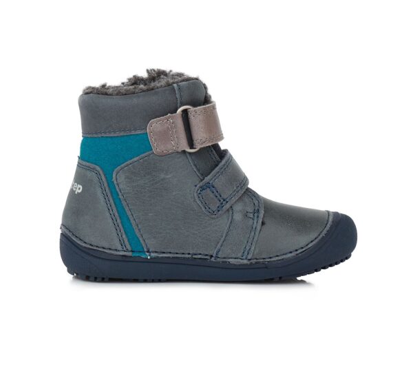 D.D. Step - chlapčenské zimné topánky barefoot čierno-modré