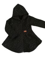 Unique Kids - Prechodný, prešívaný kabátik STARS čierny