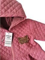 Unique Kids - Prechodný, prešívaný kabátik STARS ružový