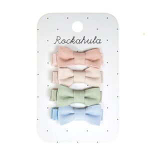 Sponky do vlasov Rockahula Kids: ľanové meadow bow linen clips