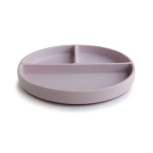 Mushie silikónový tanier s prísavkou - soft lilac