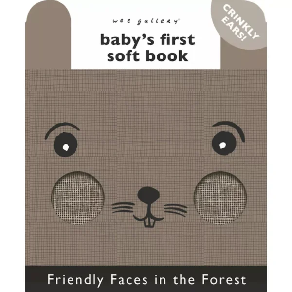 Priateľské tváre Forest Babys Prvá mäkká kniha - Wee Gallery