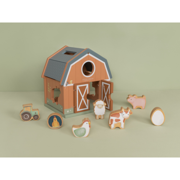 Little Dutch Domček s vkladacími tvarmi drevený Farma