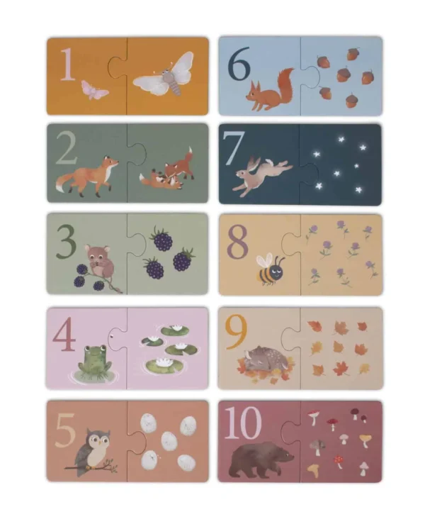 Filibabba Puzzle s číslami Severské zvieratká