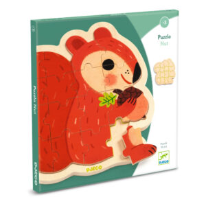 Djeco Veverička drevené puzzle (16 dielikov)