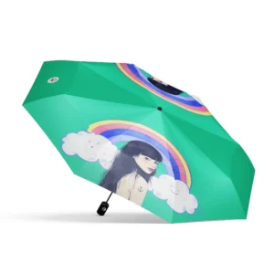 Skladací dáždnik Dúhová nálada mentolová od Dáždnikovo