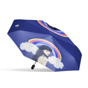 Skladací dáždnik Dúhová nálada modrá od Dáždnikovo