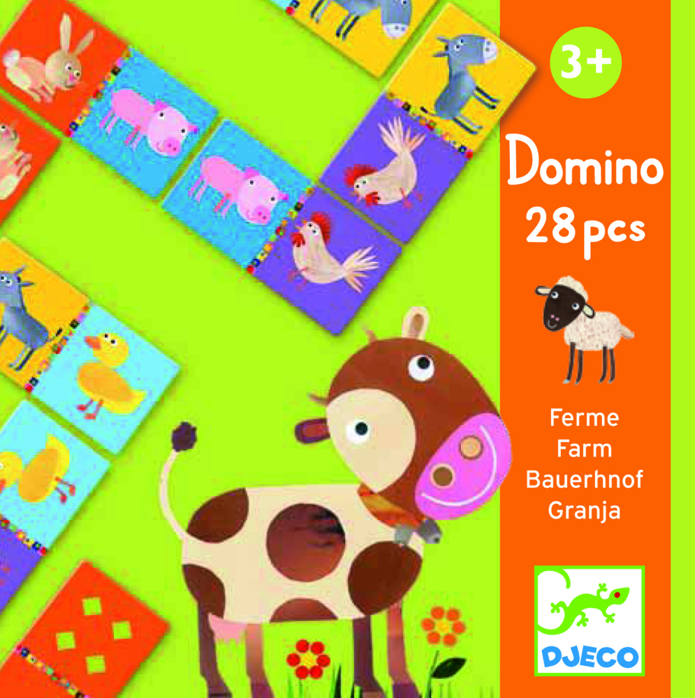 DJ08158B-300 Djeco Domino Farma – Spoločenské, Logické a Kartové hry pre deti z e-shopu Naša Bublinka Martin | detský obchod s ...