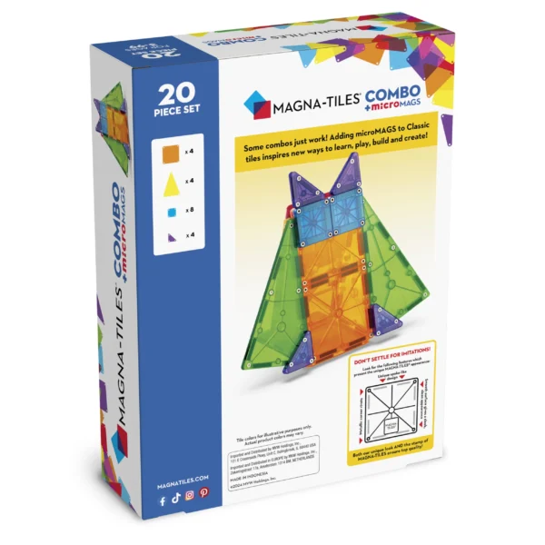 Magna Tiles Magnetická stavebnica Combo 20 dielov