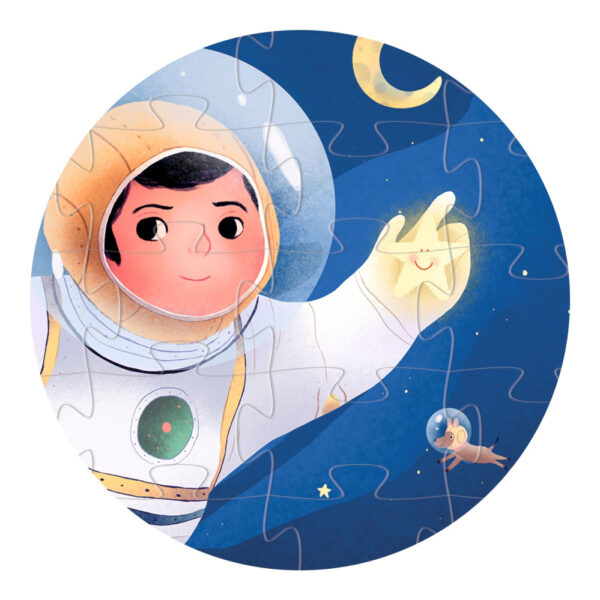 Djeco Siluetové puzzle Astronaut na Mesiaci