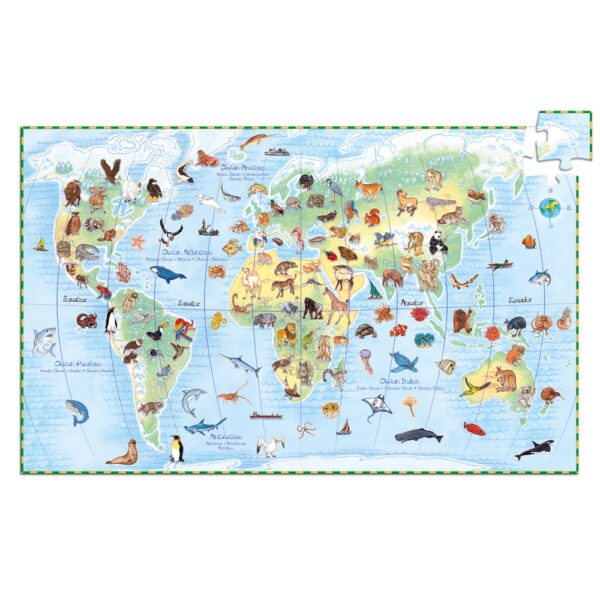 Djeco Objavovacie puzzle Zvieratá sveta