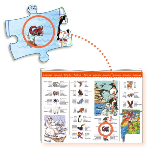 Djeco Objavovacie puzzle Zvieratá sveta