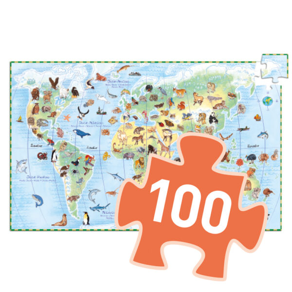 Djeco Objavovacie puzzle Zvieratá sveta