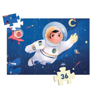Djeco Siluetové puzzle Astronaut na Mesiaci – Hračky od 3 do 6 rokov pre deti z e-shopu Naša Bublinka Martin | detský obchod s oblečením, obuvou, hračkami a doplnkami