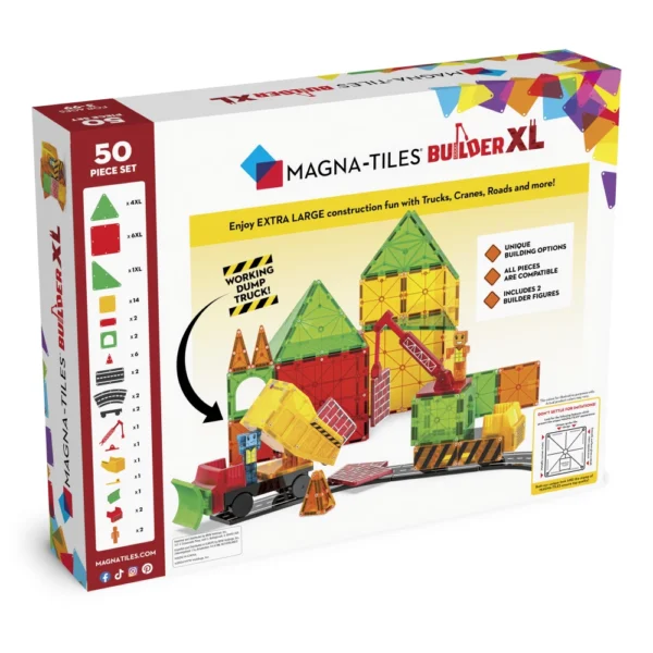 Magna Tiles Magnetická stavebnica Builder XL Trucks 50 dielov