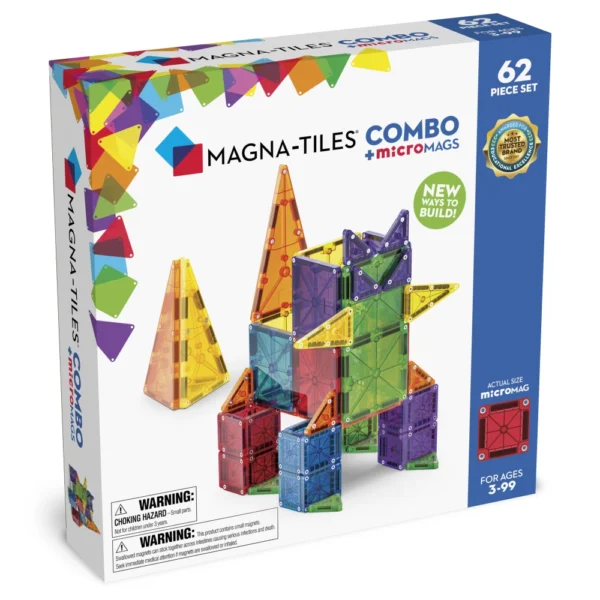 Magna Tiles Magnetická stavebnica Combo 62 dielov