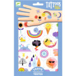 Djeco Dočasné tetovanie Emoji počasie – Hračky od 3 do 6 rokov pre deti z e-shopu Naša Bublinka Martin | detský o...