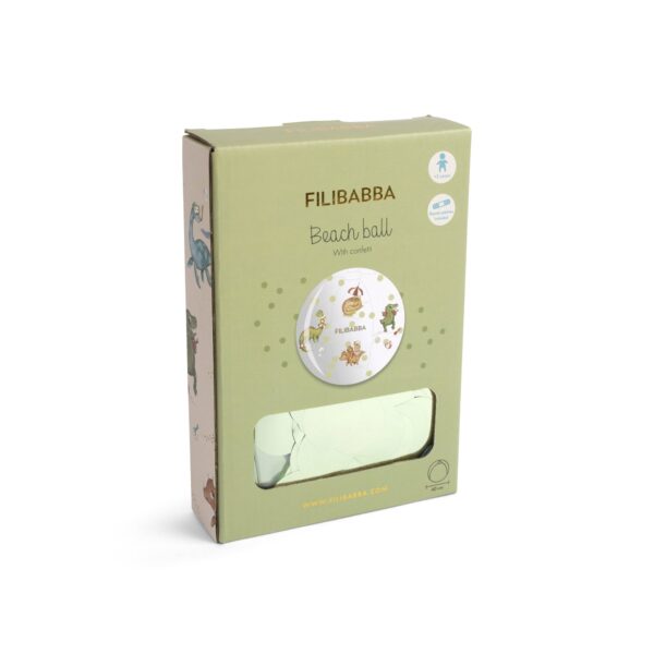 Filibabba Plážová lopta Alfie Dino Beach Confetti