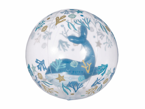Little Dutch Plážová lopta 3D Ocean Dreams Blue