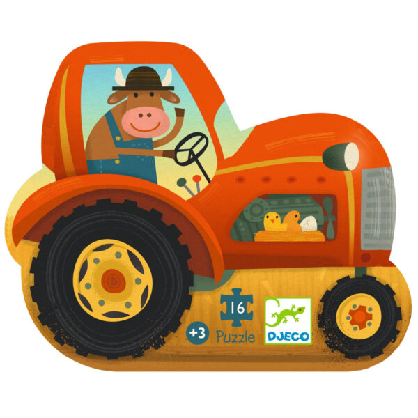 Djeco Siluetové puzzle Traktor