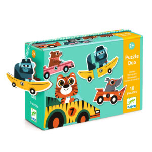 Djeco Puzzle duo Pretekárske autá