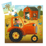 Djeco Siluetové puzzle Traktor – Hračky od 3 do 6 rokov pre deti z e-shopu Naša Bublinka Martin | detský obchod s ob...