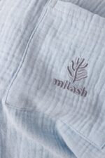 MILASH Mušelínový župan Modrá – Župany pre deti z e-shopu Naša Bublinka Martin | detský obchod s oblečením, ob...