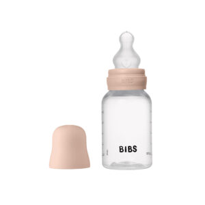 BIBS Antikoliková fľaša so silikónovým cumlíkom 150ml Blush