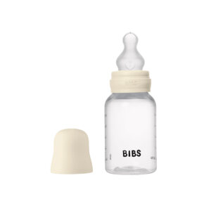 BIBS Antikoliková fľaša so silikónovým cumlíkom 150ml Ivory