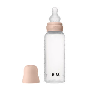 BIBS Antikoliková fľaša so silikónovým cumlíkom 270ml Blush