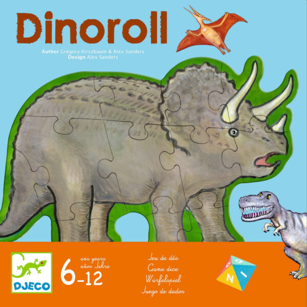 Djeco Dinoroll Spoločenská, stolová hra s kockami