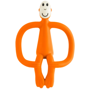 Matchstick Monkey Hryzadlo a zubná kefka Orange