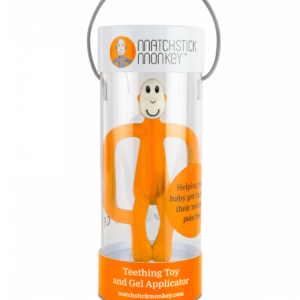 Matchstick Monkey Hryzadlo a zubná kefka Orange