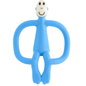 Matchstick Monkey Hryzadlo a zubná kefka Bledomodrá